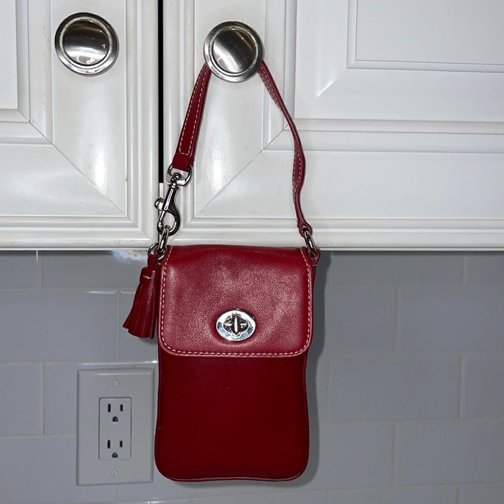 Coach Red Mini Phone Bag